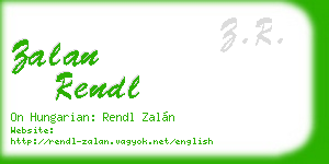 zalan rendl business card